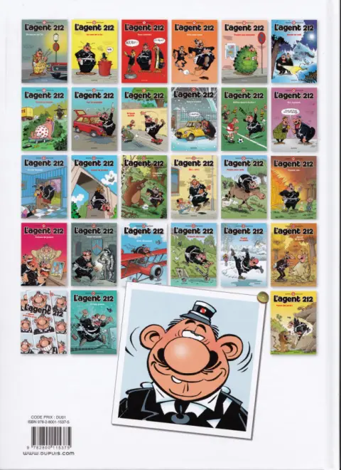 Verso de l'album L'Agent 212 Tome 8 Pas de panique