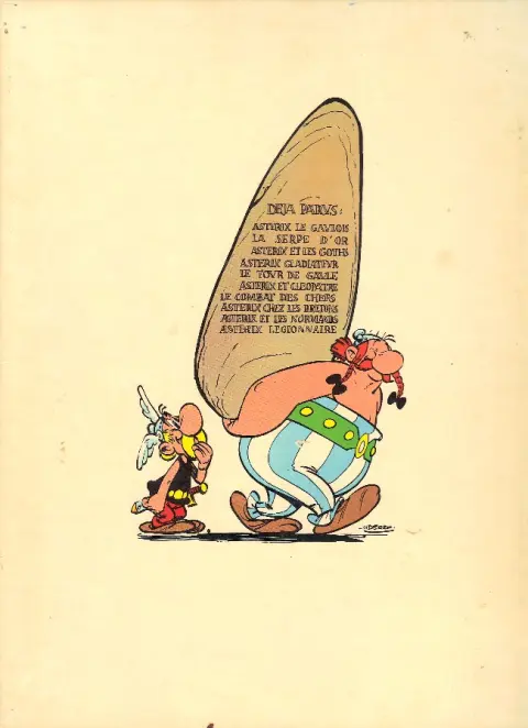 Verso de l'album Astérix Tome 10 Astérix Légionnaire