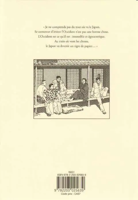 Verso de l'album Au temps de Botchan Tome 1