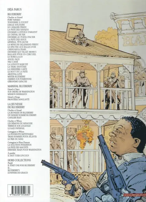 Verso de l'album La Jeunesse de Blueberry Tome 8 Trois hommes pour Atlanta