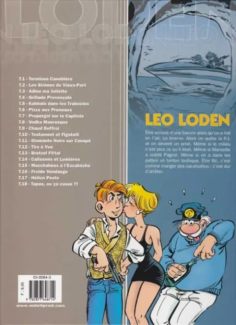 Verso de l'album Léo Loden Tome 3 Adieu ma joliette