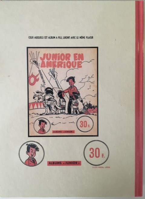 Verso de l'album Luc Junior Tome 4 Chez les martiens et Naufragés Volontaires