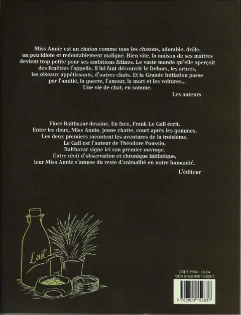 Verso de l'album Miss Annie Tome 1