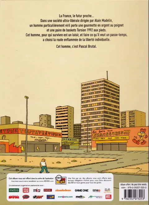 Verso de l'album Pascal Brutal Tome 1 La nouvelle virilité