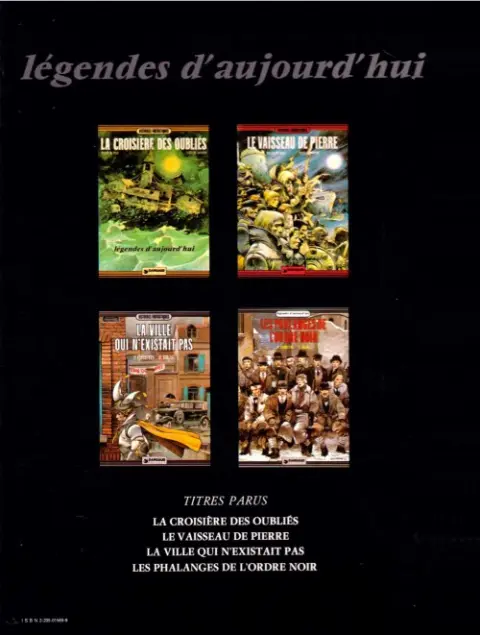 Verso de l'album Les Phalanges de l'ordre noir