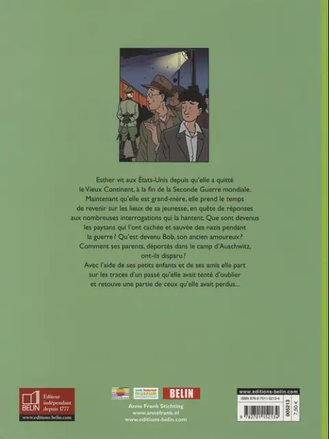 Verso de l'album La Quête d'Esther
