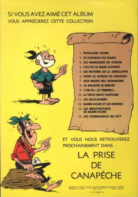Verso de l'album Le Vieux Nick et Barbe-Noire Tome 15 Barbe-Noire aubergiste