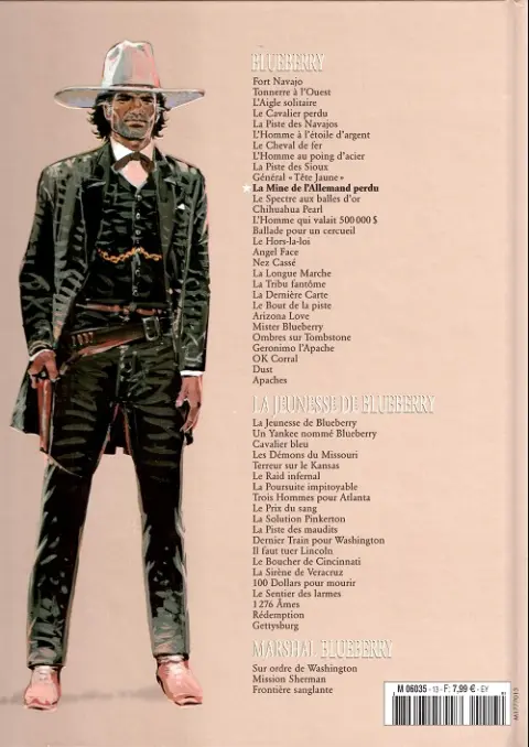 Verso de l'album Blueberry La Collection Tome 11 La Mine de l'Allemand perdu