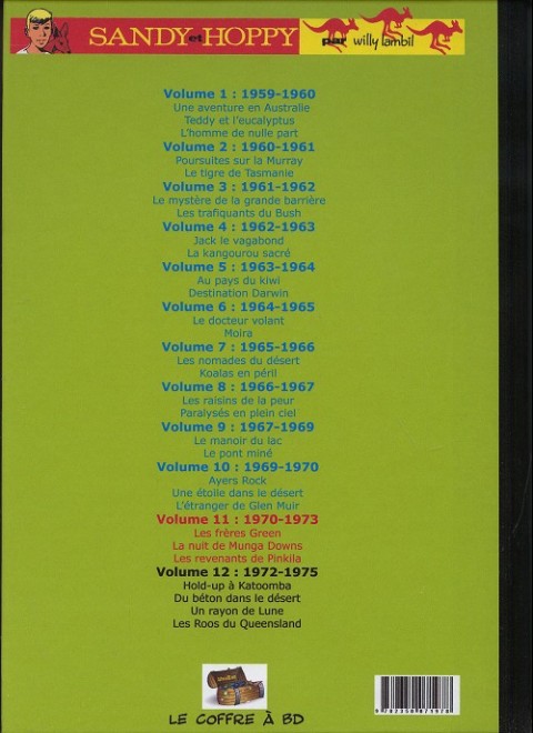 Verso de l'album Sandy & Hoppy Intégrale volume 11 : 1970-1973