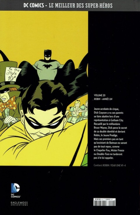 Verso de l'album DC Comics - Le Meilleur des Super-Héros Volume 20 Robin - Année Un