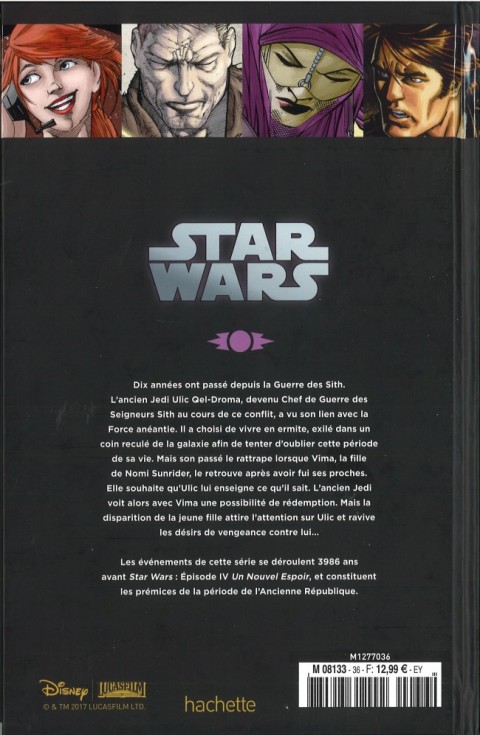 Verso de l'album Star Wars - Légendes - La Collection Tome 36 La Légende des Jedi - VI. Rédemption