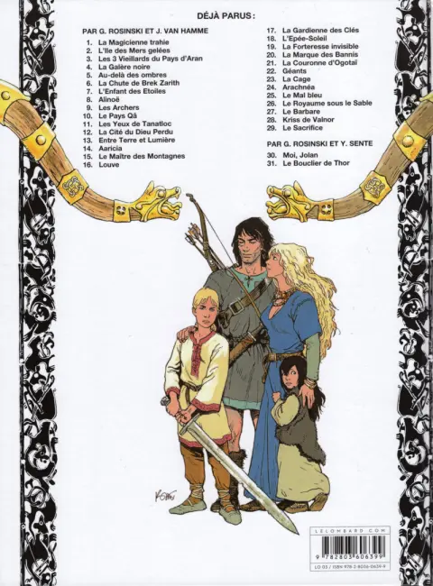 Verso de l'album Thorgal Tome 12 La Cité du Dieu Perdu