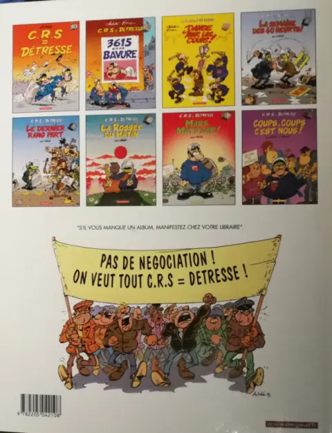 Verso de l'album CRS = Détresse Tome 2 3615 code bavure