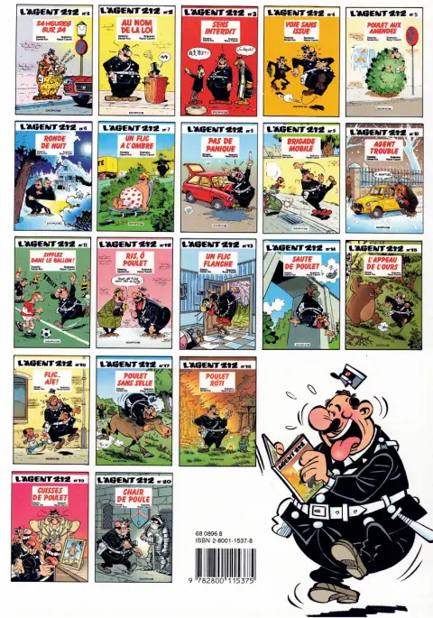 Verso de l'album L'Agent 212 Tome 8 Pas de panique