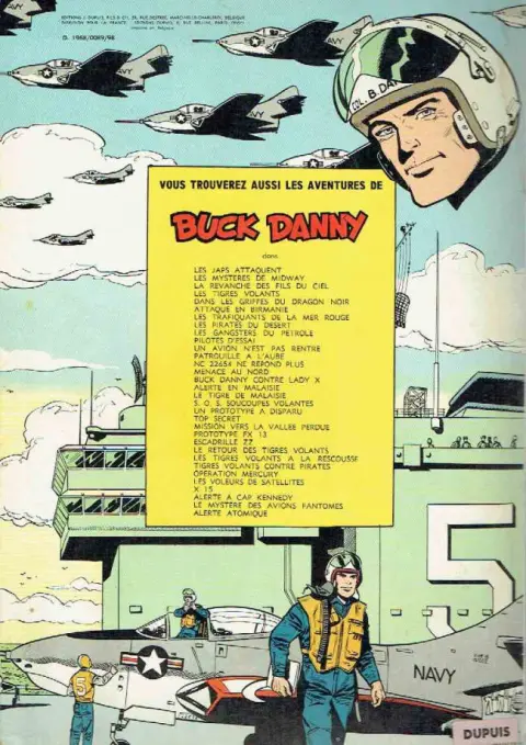 Verso de l'album Buck Danny Tome 4 Tigres volants