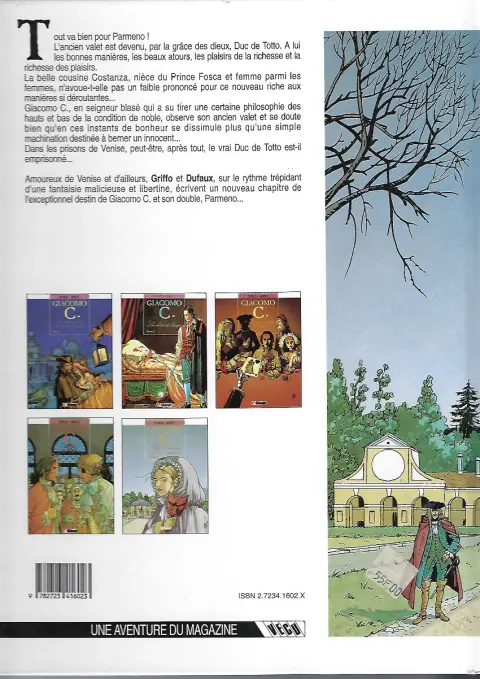 Verso de l'album Giacomo C. Tome 5 Pour l'amour d'une cousine
