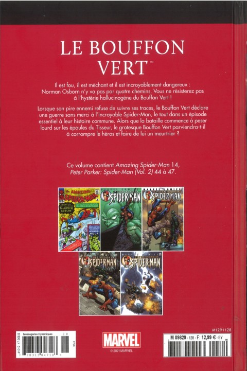 Verso de l'album Le meilleur des Super-Héros Marvel Tome 128 Le Bouffon Vert