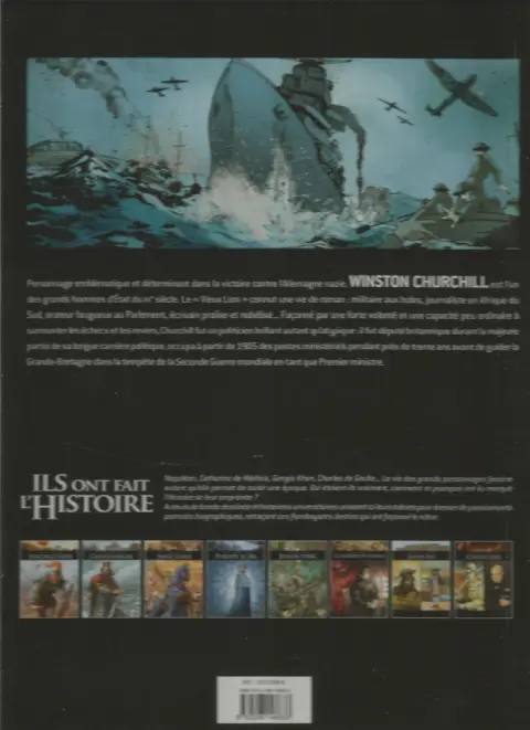Verso de l'album Ils ont fait l'Histoire Churchill 1/2