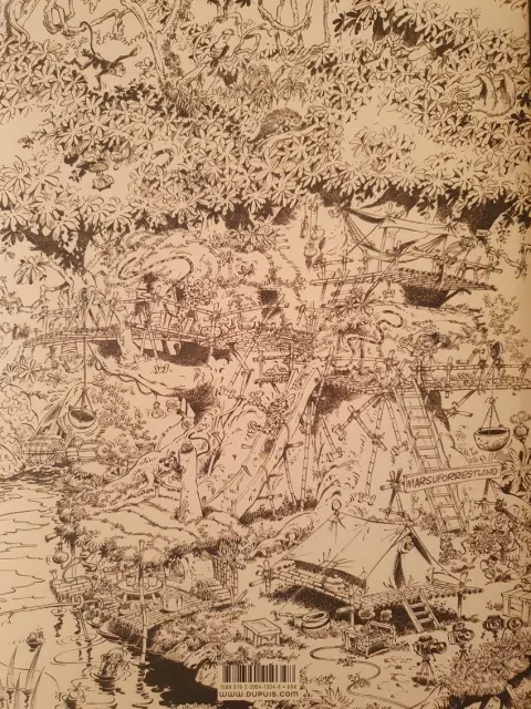 Verso de l'album Une vie en dessins 4 Batem : Le Marsupilami