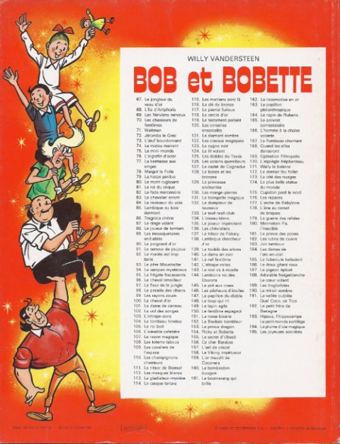 Verso de l'album Bob et Bobette Tome 120 Les corsaires ensorcelés