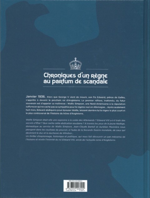 Verso de l'album Le Choix du Roi Tome 1 Première trahison