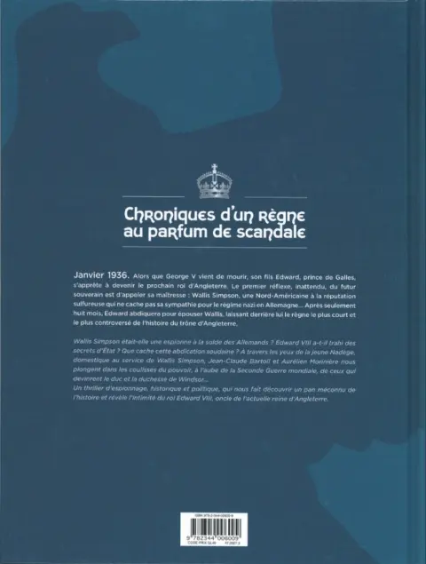 Verso de l'album Le Choix du Roi Tome 1 Première trahison
