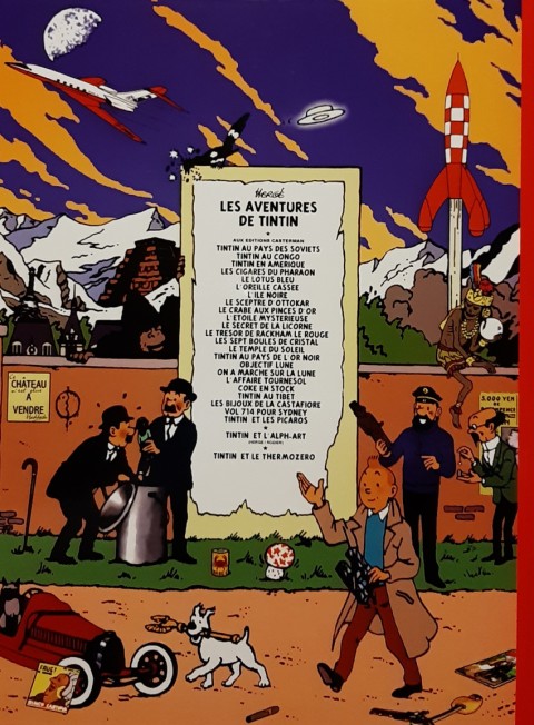 Verso de l'album Tintin Tintin et le Thermozéro