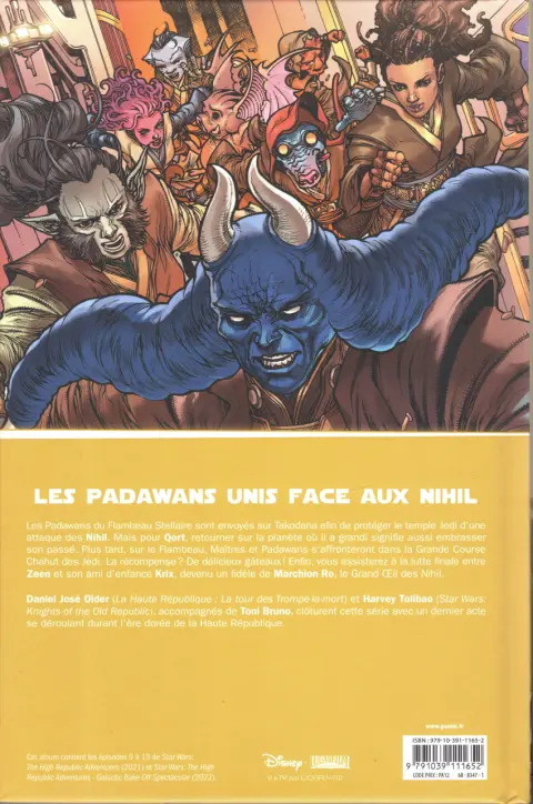 Verso de l'album Star Wars : La Haute République - Les aventures Tome 3 Pour la lumière et pour la vie