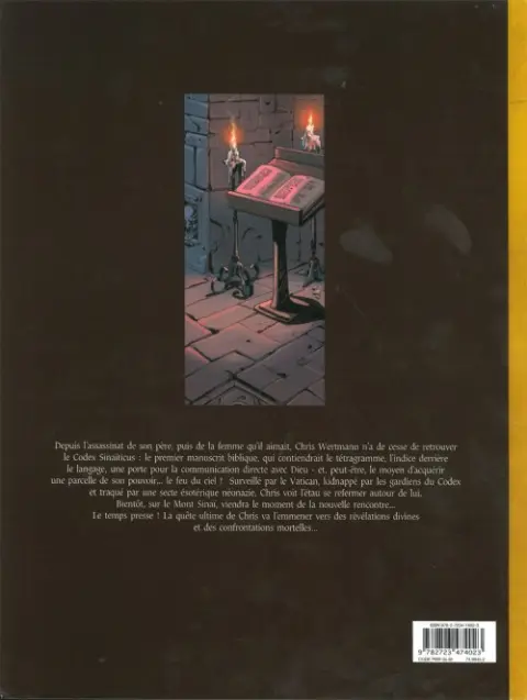 Verso de l'album Codex Sinaïticus Tome 3 YHWH, la révélation finale