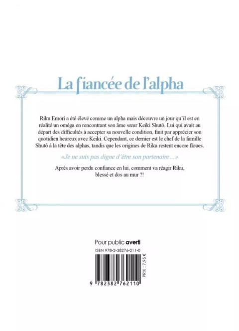 Verso de l'album La fiancée de l'alpha 3