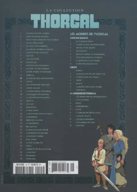 Verso de l'album Thorgal - La collection Tome 15 Le maître des montagnes