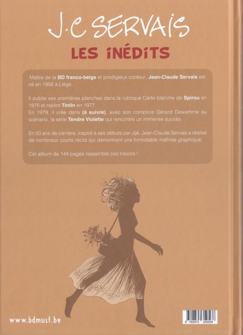 Verso de l'album Les inédits de J.C Servais 1974-2015