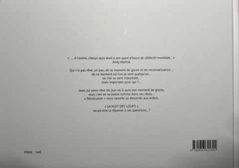 Verso de l'album La nuit des loups Tome 1 Désillusion