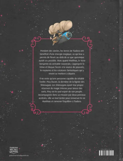 Verso de l'album Shinougaia 1 Les porteurs de magie
