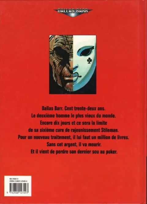 Verso de l'album Dallas Barr Tome 1 Immortalité à vendre