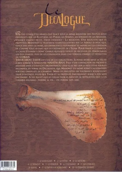 Verso de l'album Le Décalogue Tome 10 La dernière sourate