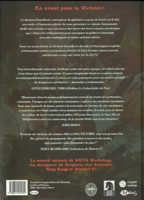 Verso de l'album Dr. Grordbort présente : Victoire Violence et aventures scientifiques