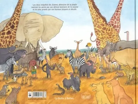 Verso de l'album Jeanne détective de la jungle Tome 1 Premières enquêtes
