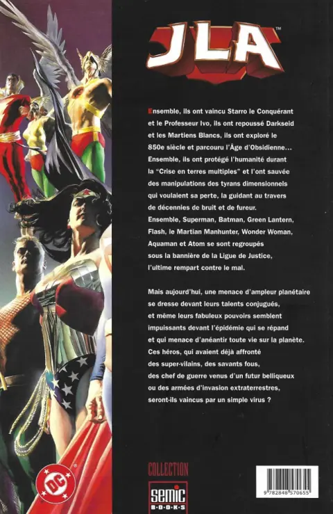 Verso de l'album JLA Justice et liberté