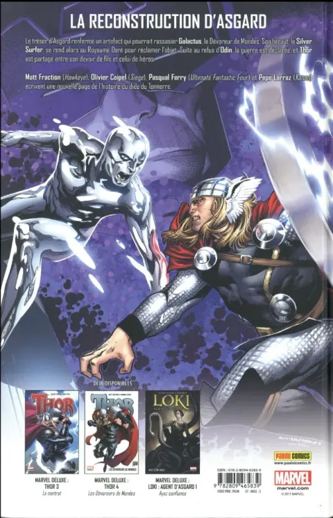 Verso de l'album Mighty Thor Tome 1 Le puissant Tanarus