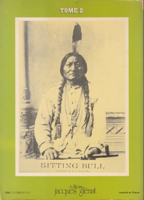 Verso de l'album Sitting Bull Tome 2 Sitting Bull T2