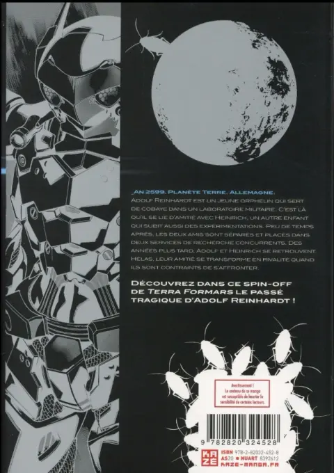 Verso de l'album Terra formars Rain hard