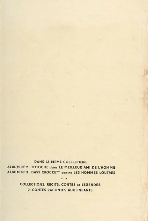Verso de l'album Arthur le fantôme justicier Vaillant Pistoles en stock