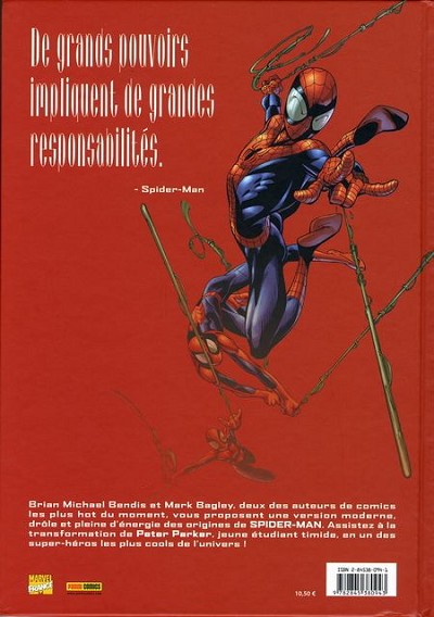 Verso de l'album Ultimate Spider-Man Tome 1 La victime