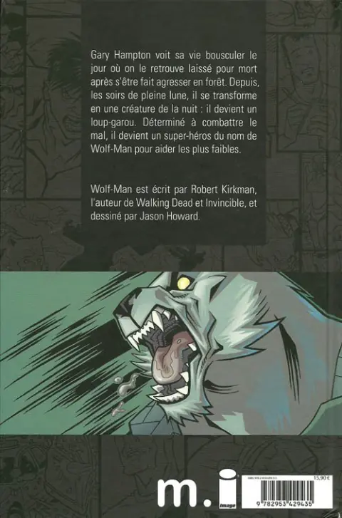 Verso de l'album Wolf-man Tome 1