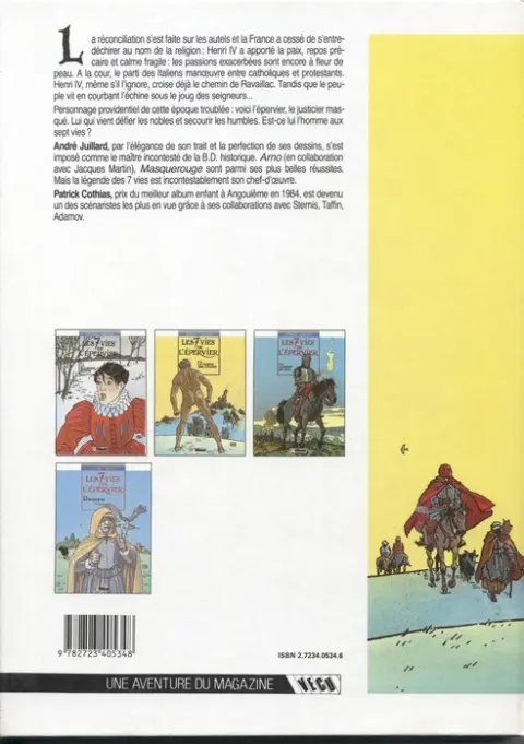 Verso de l'album Les 7 Vies de l'Épervier Tome 2 Le temps des chiens