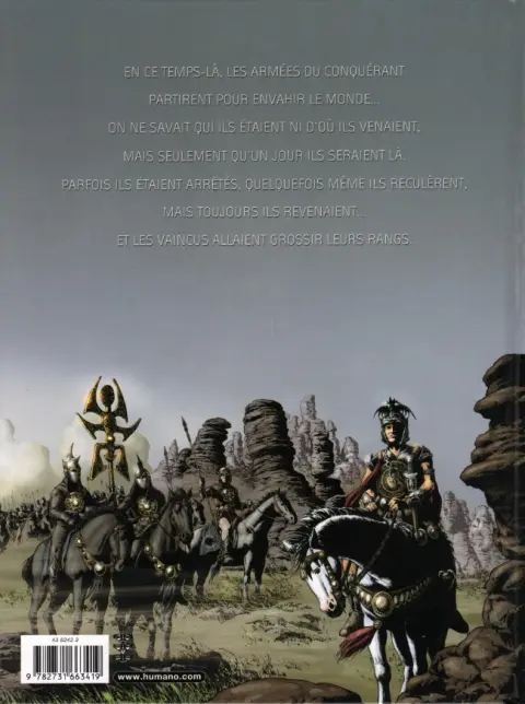 Verso de l'album Les Armées du conquérant