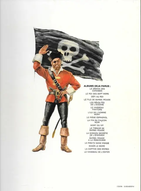 Verso de l'album Barbe-Rouge Tome 7 L'île de l'homme mort