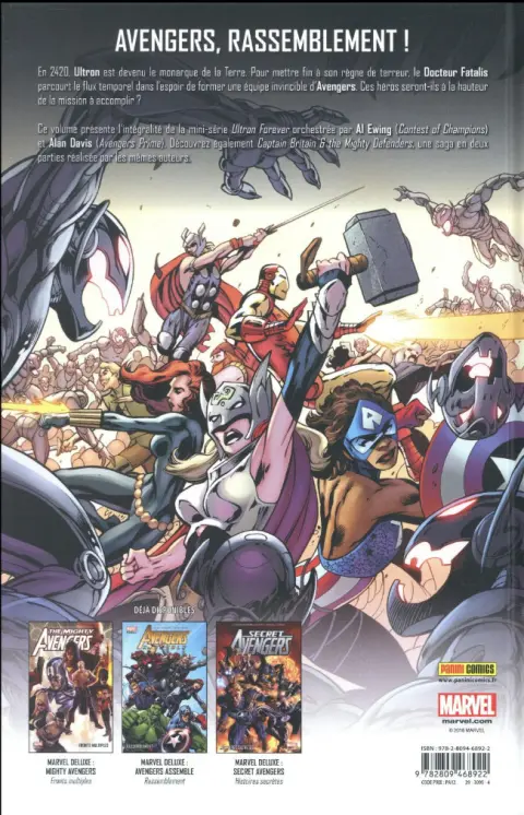 Verso de l'album Avengers Ultron Forever