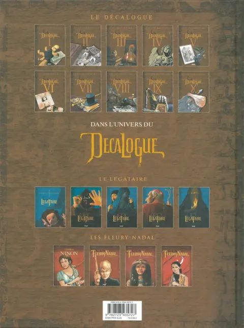 Verso de l'album Le Décalogue Tome 9 Le papyrus de Kôm-Ombo